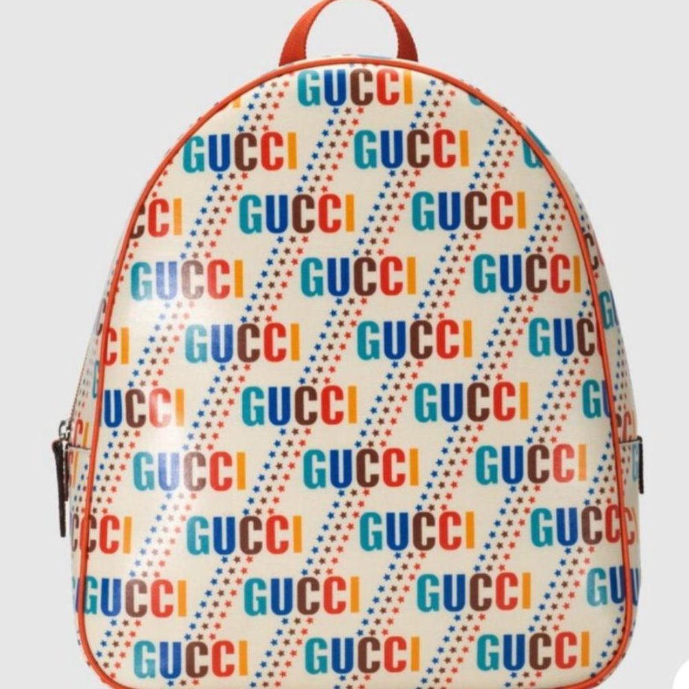Gucci Children's Boy Print Star Backpack Bag Gucci Details Multicolor Sz S